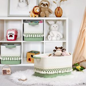 <span class=keywords><strong>Panier</strong></span> de rangement en corde de coton, bacs organisateurs en forme de cube, <span class=keywords><strong>panier</strong></span> à linge pour bébé, pour vêtements, jouets, couches, animaux de compagnie - Product Image 6