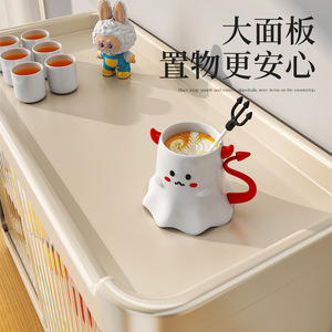 Dustproof Double Layer Storage Rack Oval Shape For Coffee Mug Tea Cup Household Use - Product Image 1