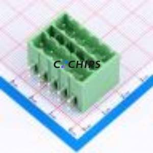 JL2EDGKRCH-50805G01 Plug-in Terminal Block Bent Lead Through Hole,P=5.08mm Board-to-Board / Socket - Closed 2x5P 5.08mm Green - Product Image 1