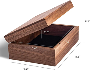 <span class=keywords><strong>Caja</strong></span> <span class=keywords><strong>de</strong></span> Almacenamiento <span class=keywords><strong>de</strong></span> <span class=keywords><strong>Madera</strong></span> <span class=keywords><strong>de</strong></span> Acacia y Nogal Pulida Personalizada con <span class=keywords><strong>Tapa</strong></span> Magnética para Regalos, Joyas, Recuerdos, Cajas Decorativas para Guardar Objetos - Product Image 3