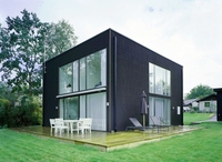Casa contenedor modular de estructura de acero portátil para oficina en casa o apartamento de tienda
