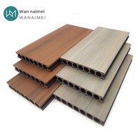 Revêtement de sol extérieur écologique Revêtement de sol composite anti-corrosion en bois-plastique pour espaces de balcon Parquet co-extrudé étanche en PE