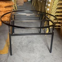Table ronde pliante pour banquets, mariages, événements, restaurants, en métal avec plateau en MDF, vente en gros