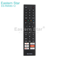 Télécommande intelligente de remplacement ES-RM080-12 RM-L 1736 AS compatible avec les téléviseurs intelligents Hisense 4K UHD Android