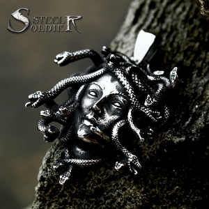 SS8-1305P Neues Design 316L Edelstahl Punk Schlangen-Prinzessin Medusa-Anhänger Gothic Biker Schmuck Geschenk - Product Image 1