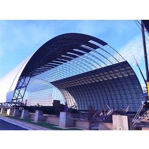 Structure en acier préfabriquée pour toit en arche courbée, construction de hangar de stockage de charbon en métal, <span class=keywords><strong>toiture</strong></span> en ossature métallique - Product Image 3