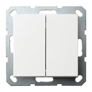 Fornitore cinese Standard ue materiale ignifugo zoppo doppio interruttore G tipo europeo 16A 2 Gang Switch