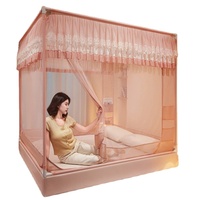 Moustiquaire de lit pliable 3 portes style princesse en dentelle pour adulte – Grande vente de marchandises diverses