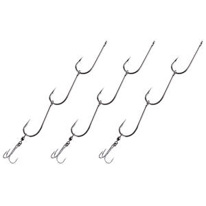 Taille 4/0 5/0 crochets <span class=keywords><strong>de</strong></span> gang <span class=keywords><strong>de</strong></span> bateau <span class=keywords><strong>de</strong></span> coulée <span class=keywords><strong>de</strong></span> pêche en eau salée en acier à haute teneur en carbone avec émerillon aigu - Product Image 2
