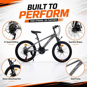<span class=keywords><strong>Bicicleta</strong></span> de Montaña para Niños de 21 Velocidades, 20 Pulgadas, Frenos de Disco, Suspensión Delantera, 5 Colores, Pedido de Muestra de Fábrica OEM - Product Image 4