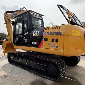 Excavatrice sur chenilles hydraulique CAT 320D2 de 20 tonnes, matériel de construction d'occasion pour travaux de terrassement, de creusement et de construction routière - Product Image 1
