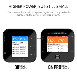 Nuevo Cargador Inteligente ISDT Q8 500W 2-8S 20A de Alta Potencia con Función de Balanceo para Modelos de Aviones RC LiFe, Lilon, LiPo, LiHv, NiMh/Cd - Product Image 3
