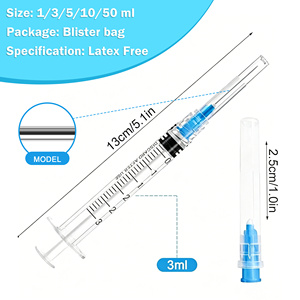 <span class=keywords><strong>Jeringa</strong></span> desechable de Venta caliente de fábrica con aguja hipodérmica estéril Tamaños de un solo uso disponibles 3ml 5ml 10ml - Product Image 2