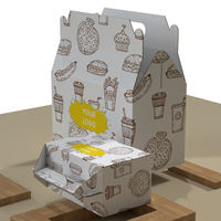 Boîtes d'emballage personnalisées pour camions de restauration rapide, boîtes Happy Meal, frites, poulet frit, boîtes jetables pour la restauration rapide
