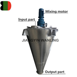 SHJ High Quality Double Spiral V Cone <strong>Mixer</strong> Easy Discharging Powder Mixing Vertical Natua <strong>Mixer</strong> - Product Image 1