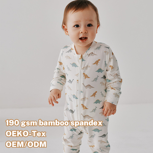 Pijama <span class=keywords><strong>de</strong></span> Bebé con Cierre <span class=keywords><strong>de</strong></span> Cremallera, Fibra <span class=keywords><strong>de</strong></span> Bambú, Suave, Hipoalergénico, No se Desprende Fácilmente, para Recién Nacidos - Product Image 3