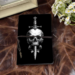 Cuaderno hecho a mano A6, regalo cálido de Halloween para vecinos, adecuado para la planificación de fiestas y notas divertidas con espada de calavera y decoración - Product Image 2