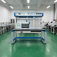 Banc d'évaluation pour la formation d'électriciens intermédiaires, équipement didactique de contrôle de moteur électrique à assembler soi-même avec plaque perforée