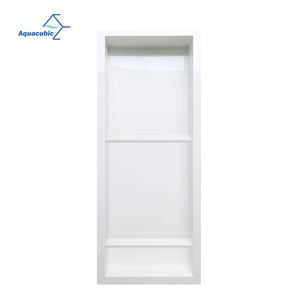 Grande <span class=keywords><strong>niche</strong></span> <span class=keywords><strong>de</strong></span> douche à double étagère encastrée en matériau SMC, prête à <span class=keywords><strong>carreler</strong></span>, 39 po x 16 po x 3,5 po - Product Image 3