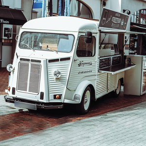Camion de nourriture mobile au design moderne, chariot de camion de nourriture à gaz <span class=keywords><strong>avec</strong></span> gril et friteuse - Product Image 1