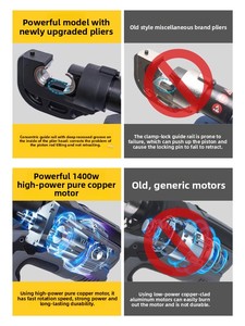 Pince à sertir électro-hydraulique rechargeable UZ-400, alimentée par batterie au lithium, deux-en-un, pour câbles en cuivre, outils hydrauliques - Product Image 2