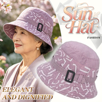 Chapeau Bob Décontracté Style Vintage en Coton et Lin à Motif Argyle, Protection Solaire UPF 50+, à Large Bord, Idéal pour l'Extérieur, les Fêtes et les Voyages Quotidiens