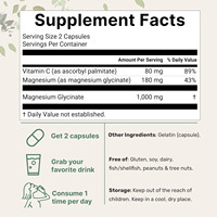 Capsules molles de glycinate de magnésium pur chélaté pour une absorption maximale |   Soutient le sommeil, la santé musculaire, cardiaque et nerveuse |   Utilisation par les adultes