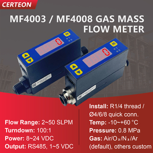 MF4003 MF4008 Débitmètre <span class=keywords><strong>Gaz</strong></span> Numérique Inline Capteur Contrôleur Masse Air Oxygène Azote Argon débitmètre de <span class=keywords><strong>gaz</strong></span> - Product Image 2