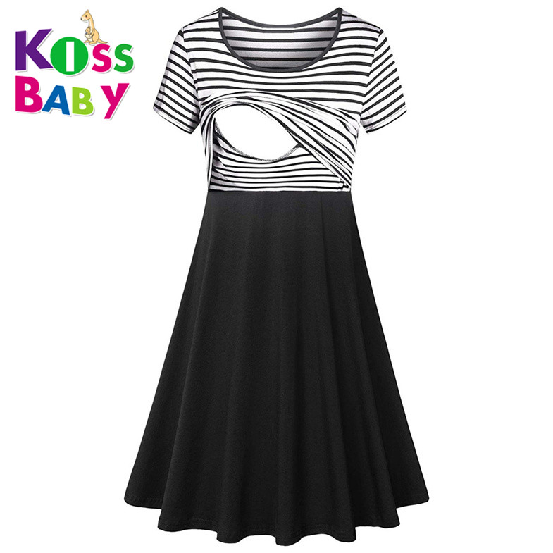 2020 с круглым вырезом и рукавом «реглан», Полосатое со стилизованным шить при грудном вскармливании большие качели для беременных женское платье в наличии Одежда для беременных