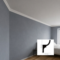 Plinthe en PVC VELL, moulure décorative murale, moulure imperméable en PS pour salon, chambre, bureau