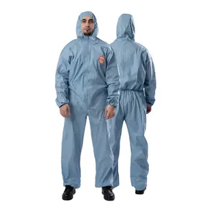 Spunlaced Wood Pulp Type 5/6 Flame Retardant FR Disposable Garment against Chemicals for Primary FR Coverall