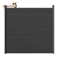 Panneaux de clôture extérieurs en composite bois-plastique, clôture décorative de jardin, clôture de bordure, séparateur de sécurité et d'intimité, WPC