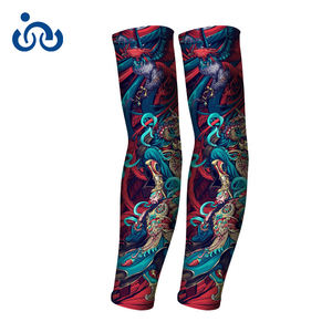 Mangas de ciclismo al aire libre unisex Manga de brazo de impresión digital Protección UV Mangas de seda de hielo transpirables - Product Image 1