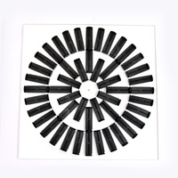 Diffuseur d'air rotatif carré en fer et plastique de haute qualité 600*48 avec lame réglable pour climatisation centrale