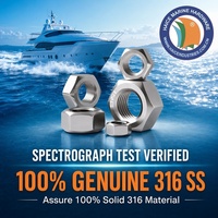 Écrou marin en acier inoxydable 316 M8 avec rondelle 10x20mm, fixation pour ancrage, escalade, randonnée, matériel et accessoires pour navires, yachts et bateaux