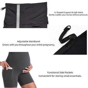 King Mcgreen Star <strong>Maternity</strong> Bike <strong>Shorts</strong> Women Over Belly Adjustable Support Band Pocketed Yoga <strong>Cycling</strong> Active Comfort Pregnancy - Product Image 5