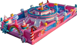 Cake Theme Big Bouncer Castillo hinchable Parque para niños Castillo que rebota Castillo de salto inflable Compra Combo - Product Image 2