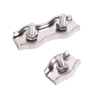 304 316 M3 Clips de câble métallique en acier inoxydable Duplex <span class=keywords><strong>Double</strong></span> boulon pince de câble pince de câble métallique pour câble de 1/8 pouces de diamètre - Product Image 1