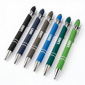 Stylos à bille rétractables personnalisés en gros avec logo, encre noire et bleue, cadeaux d'affaires pour hôtels, stylos promotionnels, vente en gros pour bureaux et écoles - Product Image 1