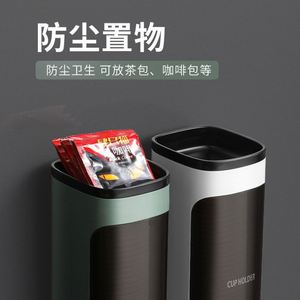 Distributeur d'eau mural automatique en plastique jetable avec support à gobelets en papier à un seul niveau - Product Image 3