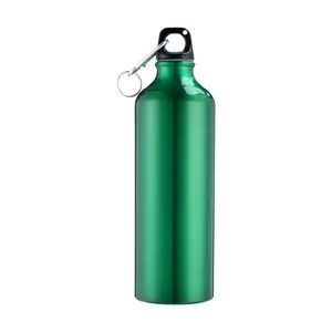 750mL Water Bottles with Carabiner Portable Aluminum Water Bottle Reusable Leakproof Water Jug for Hiking Travel Outdoor Sports