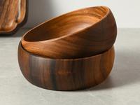 Ensemble de bols à collation en bois d'acacia bol à fruits en bois