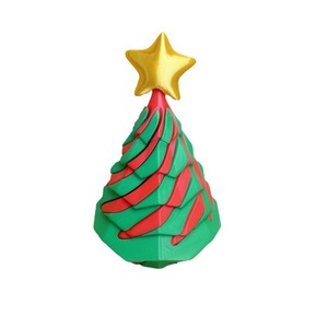 Décoration de bureau et souvenir de Noël en forme de cône spiralé imprimé en 3D, jouet anti-stress pour la saison des fêtes - Product Image 3