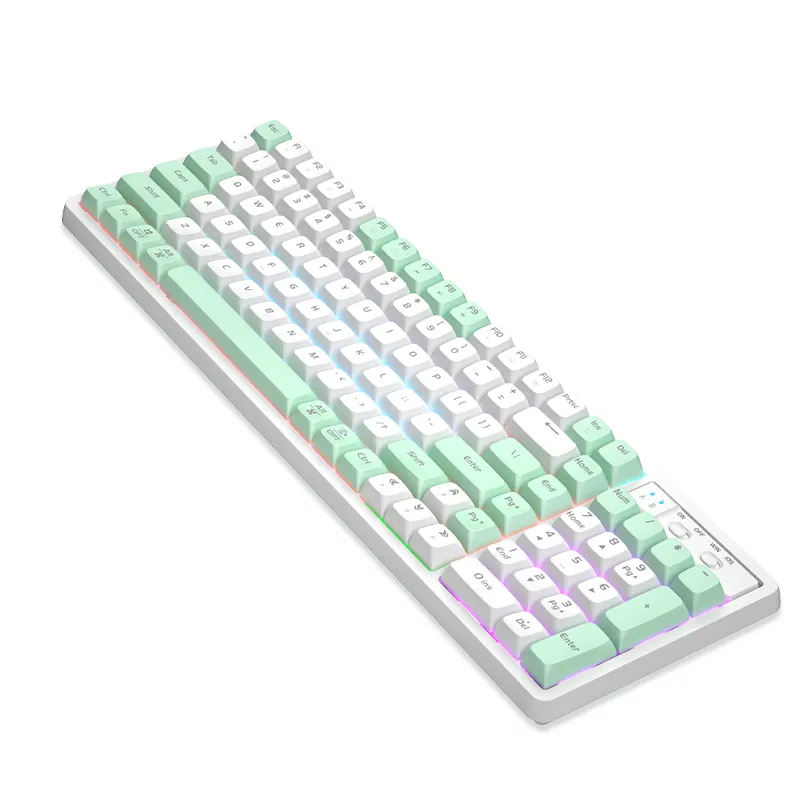 GK 102 Wired RGB Backlight Mechanical Keyboard 102 Key Waterproof Keyboard USB Gaming Mechanical Keyboard Gk102