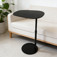 Table basse ronde moderne et simple ADA en acier inoxydable avec vérin à gaz, idéale pour le salon ou comme table d'appoint.