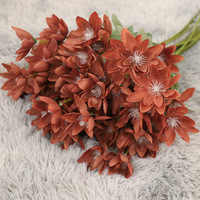 Fleurs artificielles en soie de lotus des neiges en gros pour matériaux artistiques de mariage, décoration florale pour allées et arrangements