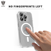 Luxe Transparent Téléphone Portable Antichoc Armure Couverture Magnétique Téléphone étui pour iphone 14 15 16 Pro Max Avec Lentille Film Protecteur
