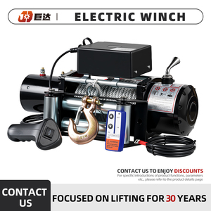 JUDA 12V/24V verricello elettrico 500kg-1500kg di capacità fune di acciaio IP68 impermeabile 24m altezza di sollevamento telecomando 1 anno CE - Product Image 2