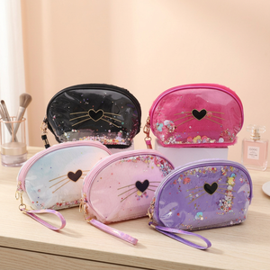 Nouvelle Trousse de Maquillage Portable en Peluche PU à Paillettes Chat 2023 – Tendance - Product Image 3