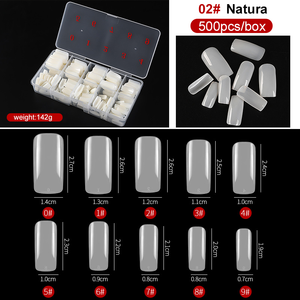 Uñas postizas profesionales francesas de acrílico ABS, estilo stiletto, cobertura completa, pre-diseñadas, de longitud corta, OEM, marca privada - Product Image 5